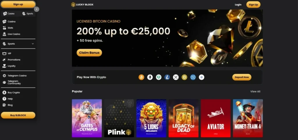Lucky Block - Saques em 5 Minutos para um Casino Online de Topo